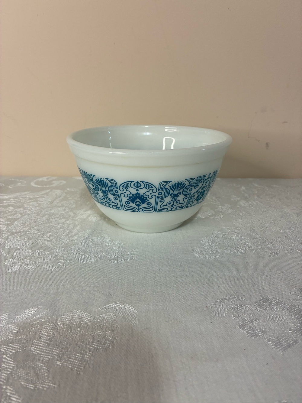 Pyrex Vintage Turquoise Blue and White Mixing Bowl - 1.5 Pints